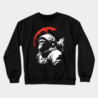 monkey the astronaut Crewneck Sweatshirt